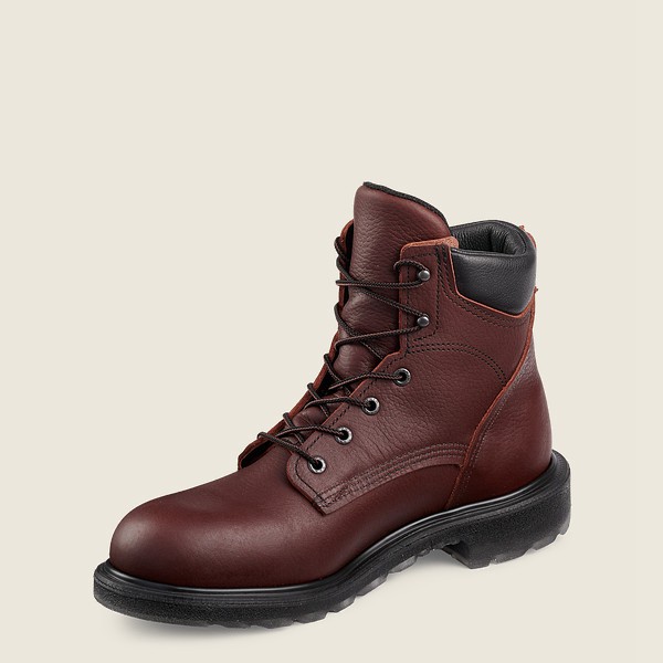 Red Wing Mens Supersole® 2.0 - 6-inch Toe - Safety Boots Burgundy - 0768SZBMU